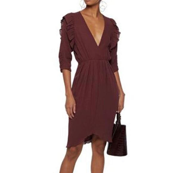 NWT!!  MASSCOB Gardiner ruffle-trimmed dress size L - Picture 14 of 15